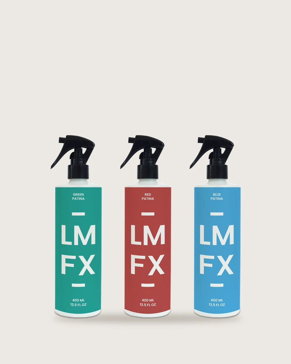 Liquid Metal FX Blue, Green and Red Patina Set