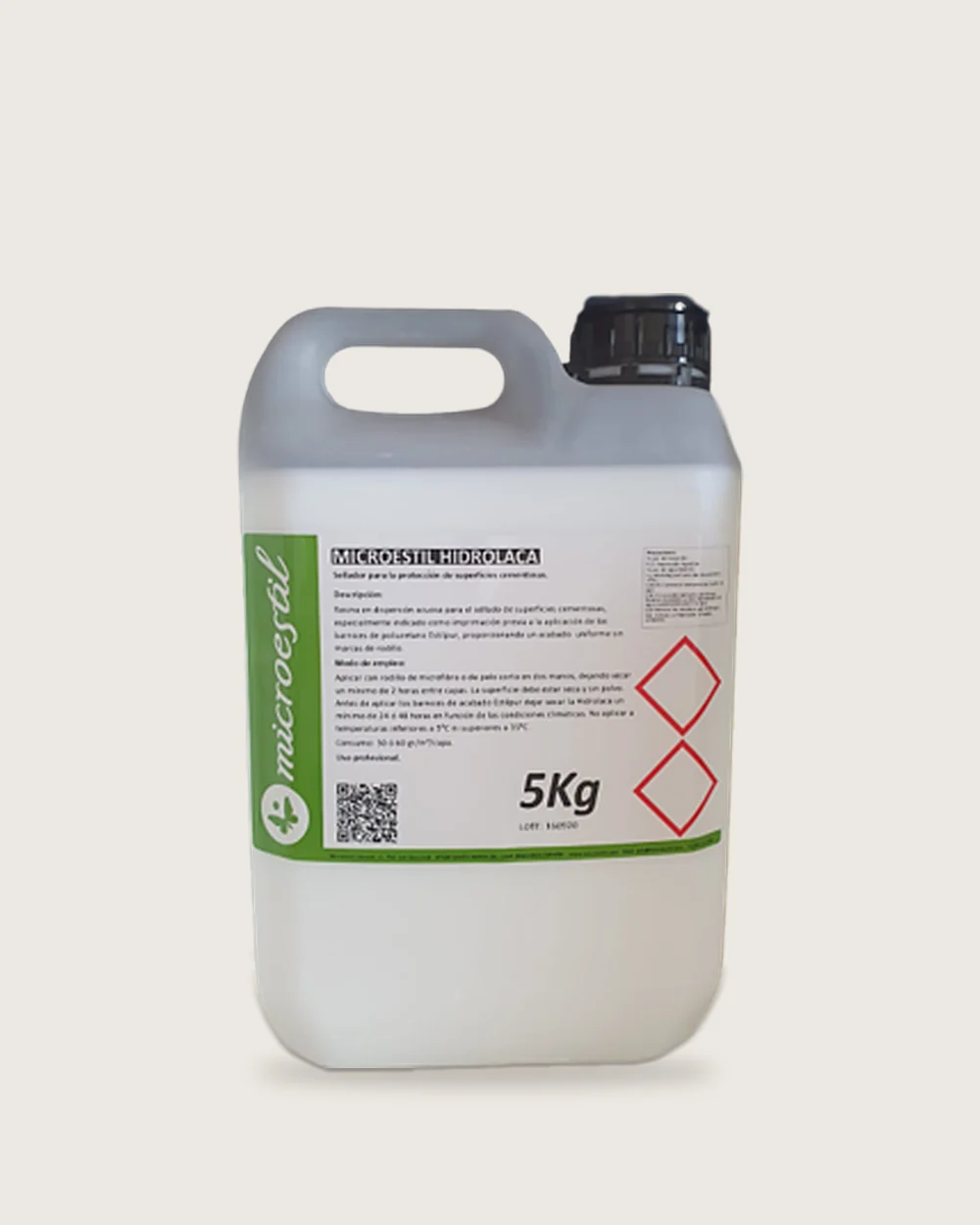 Hydrolaca water-based acrylic primer container for Estilpur varnishes